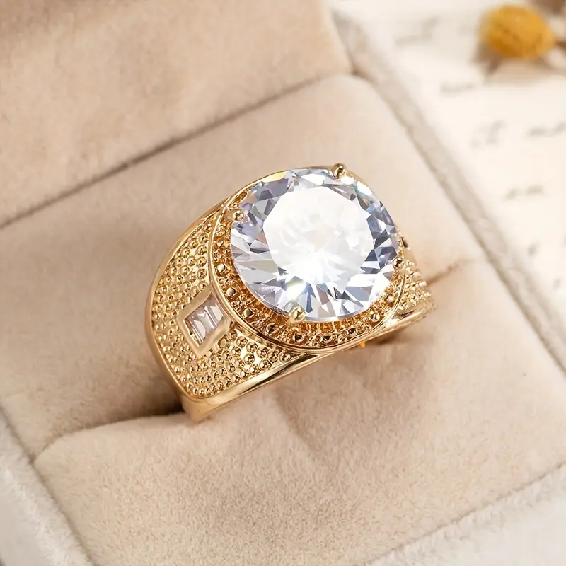 Sparkle crystal rounded ring "Cocktail Hour" – Elegant & refined