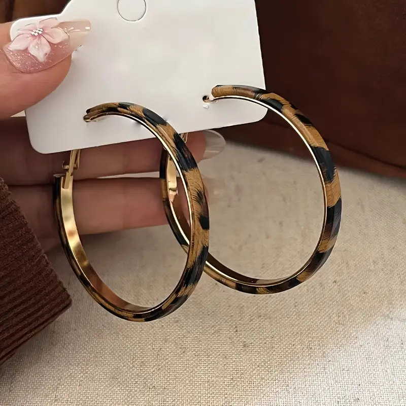 Leopard hoop earrings "Cocktail Hour" – Chic & casual