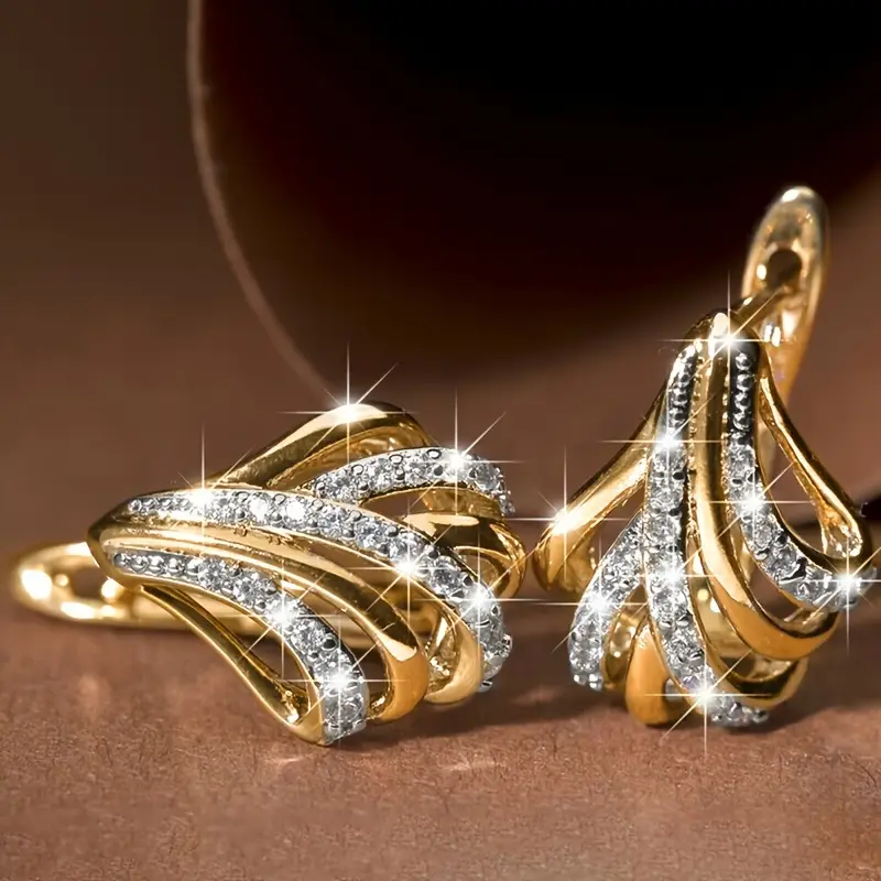 Bright gold irregular earrings "Cocktail Hour" – Elegant & refined