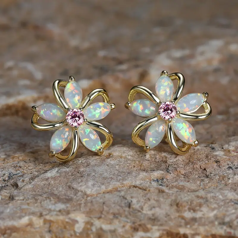 Opal Daisy Earrings "Garden Party" – Fresh & feminine
