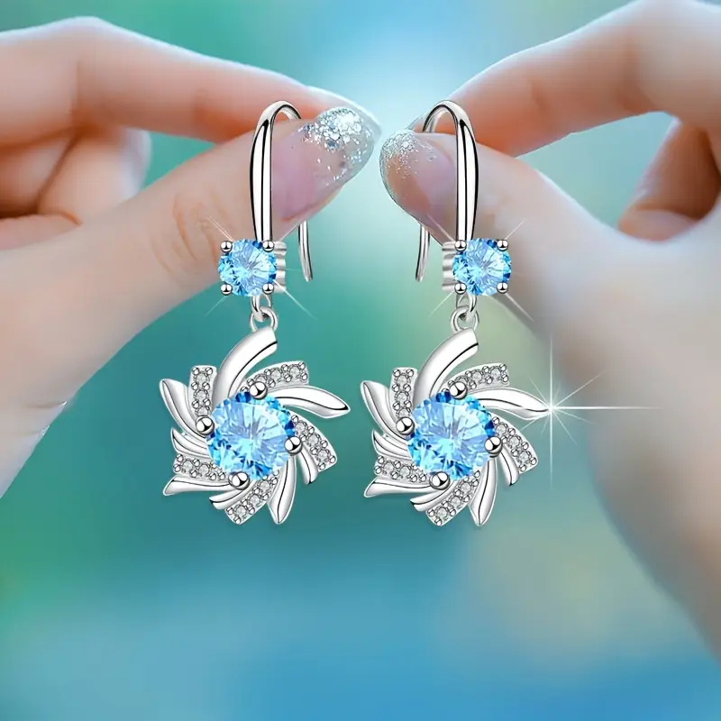 Blue Spiral Bright Earrings "Cocktail Hour" – Joyful & polished