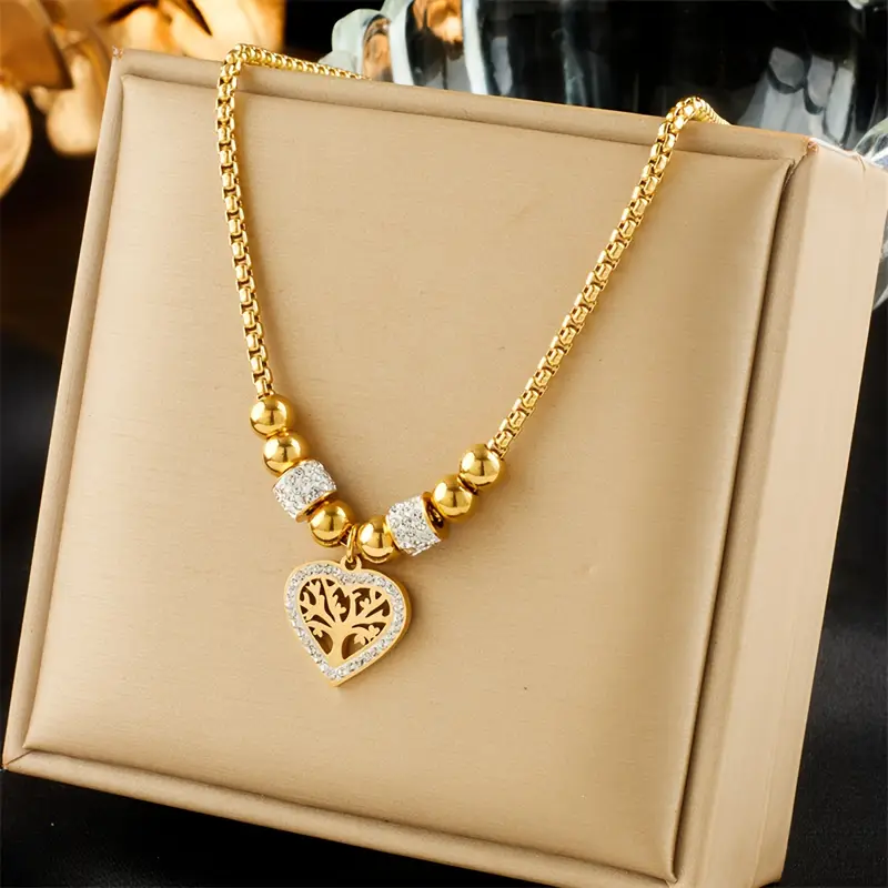 Golden Heart Necklace "Sunset Soirée" – Elegant & refined