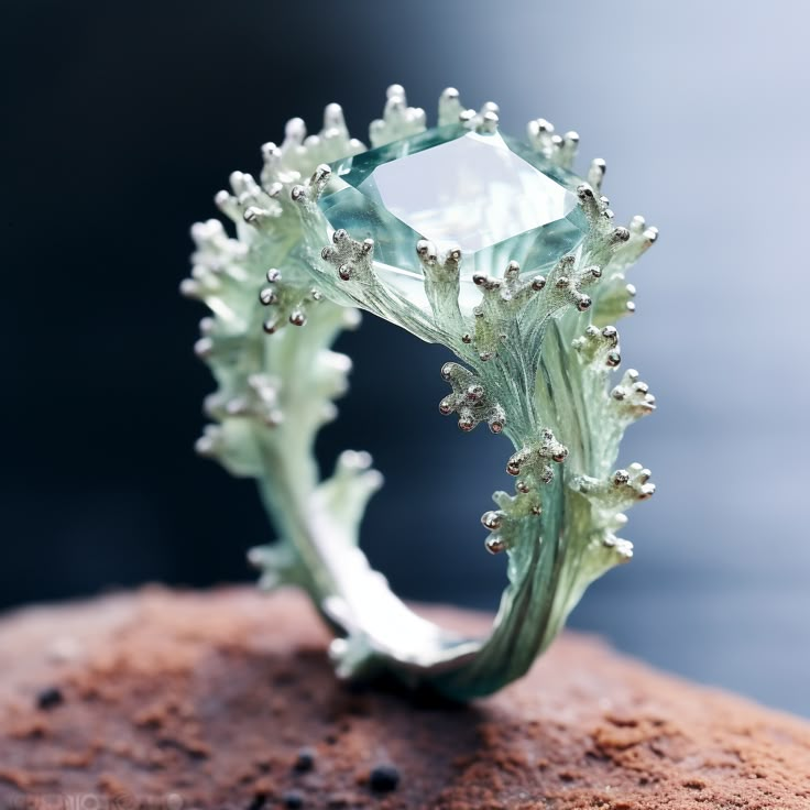Turquoise coral ring "Sunset Soirée" – Elegant & vibrant
