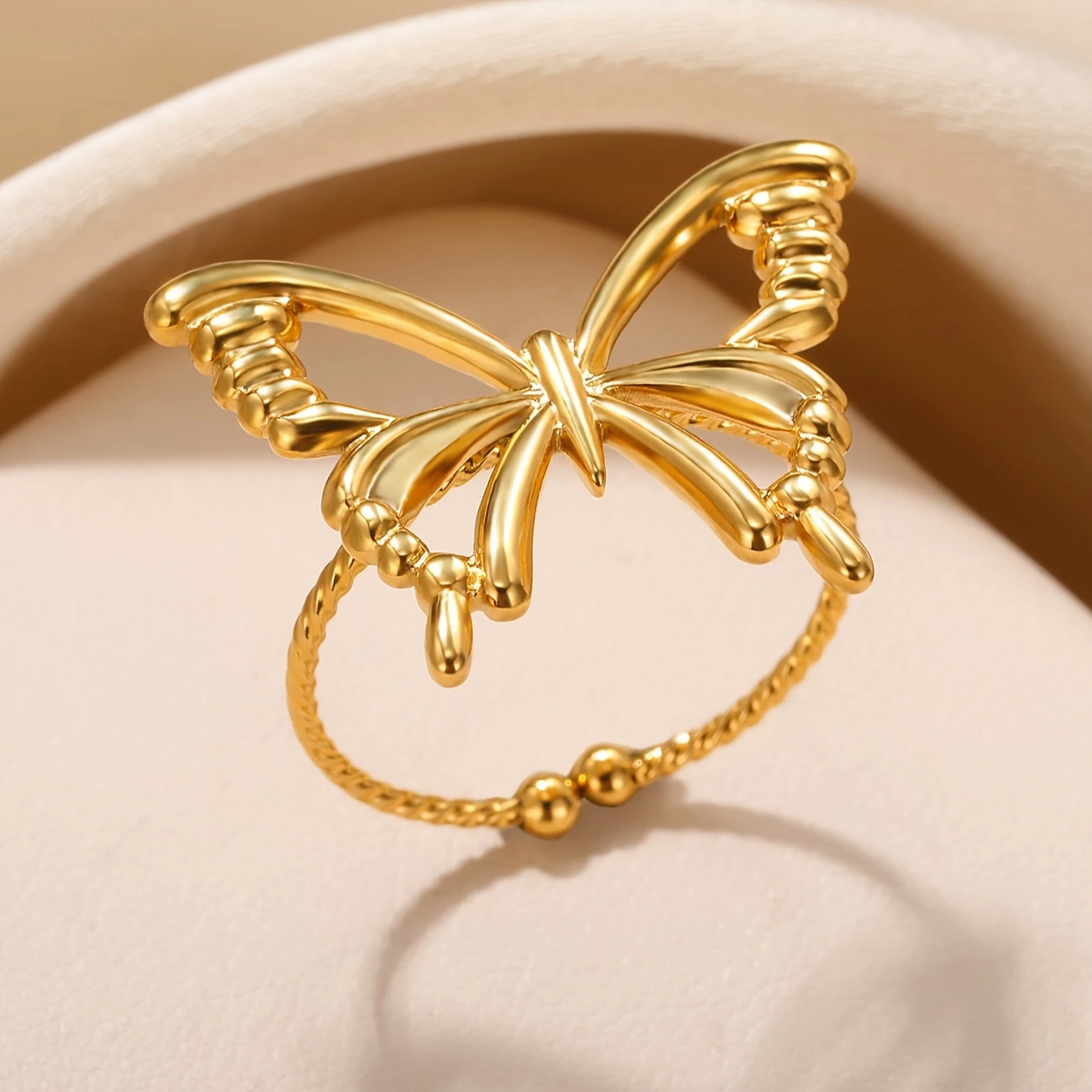 Gold butterfly ring "Sunset Soirée" – Elegant & refined