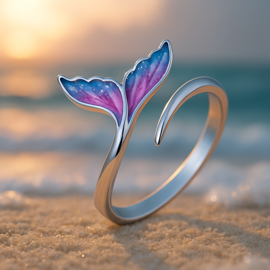 Colorful dolphin tail ring "Beach Walk" – Joyful & polished