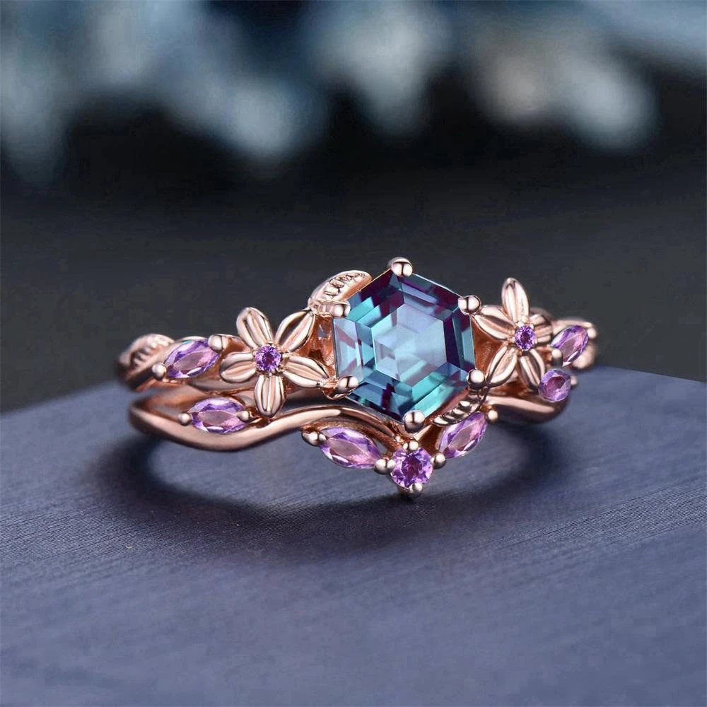 Crystal flower ring "Romantic Dinner" – Elegant & refined