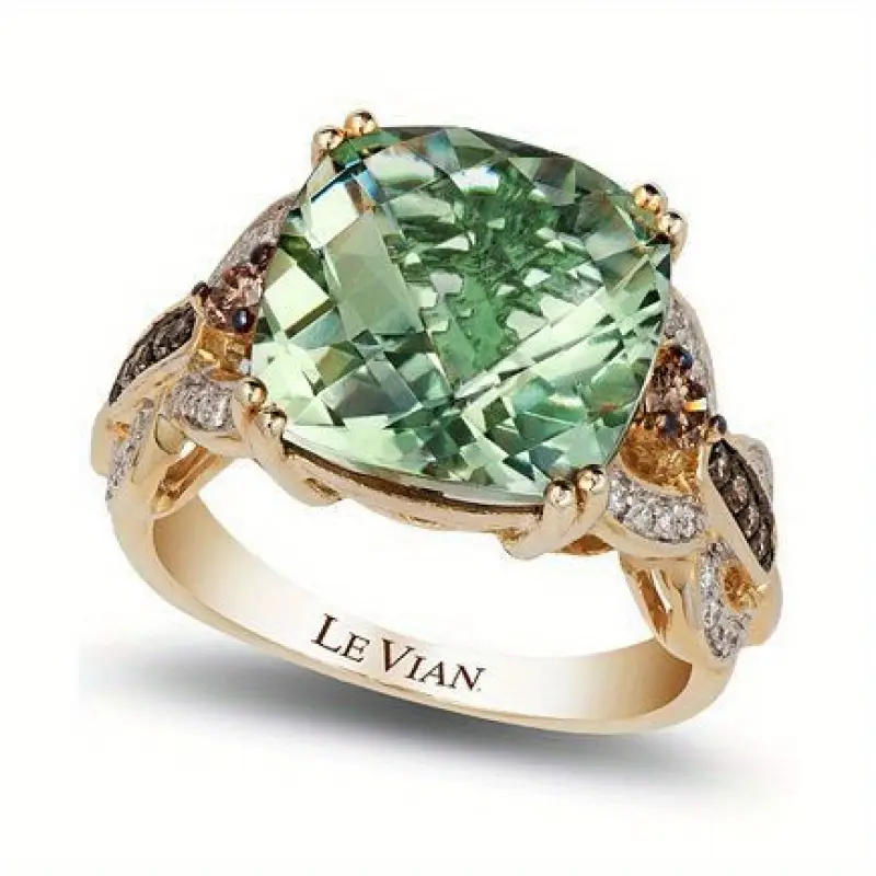 Gold olive crystal ring "Cocktail Hour" – Elegant & refined