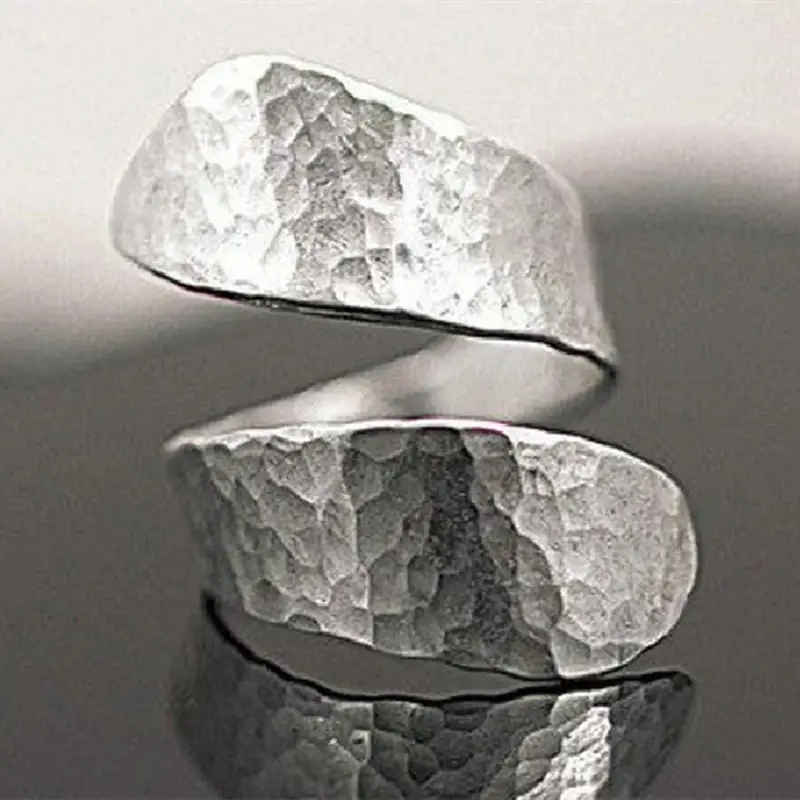 Silvered spiral ring "Sunset Soirée" – Elegant & refined