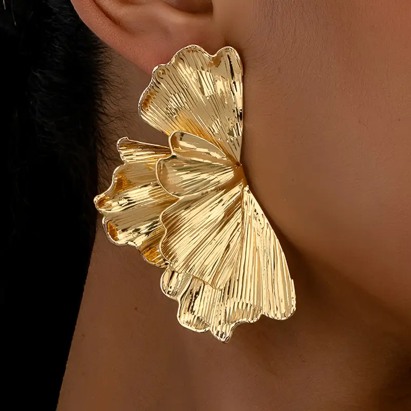 Golden Petal Earrings "Sunset Soirée" – Elegant & refined