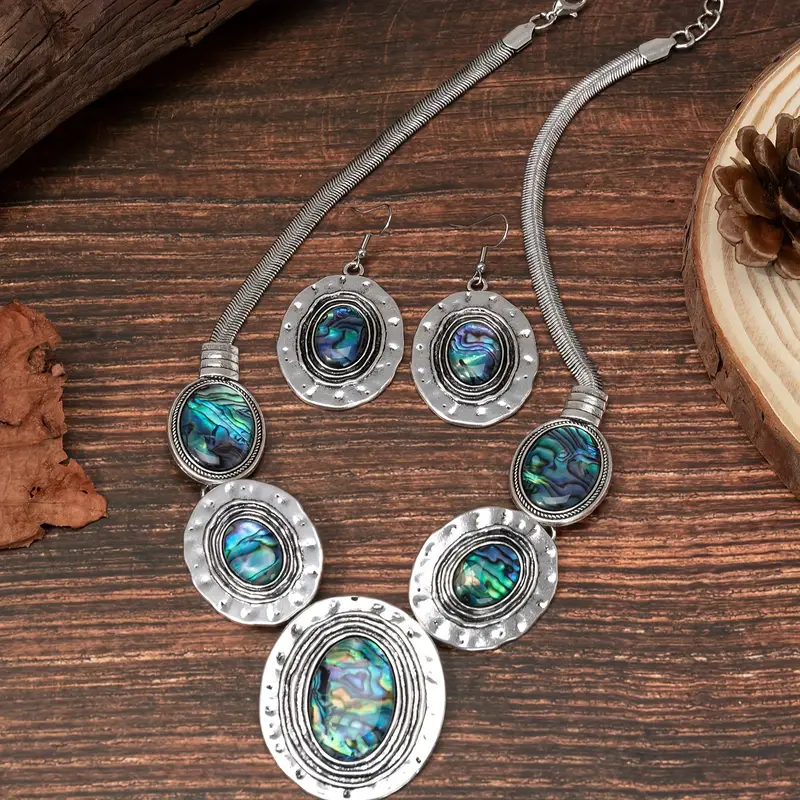 Chromatic silvered necklace "Sunset Soirée" – Elegant & refined