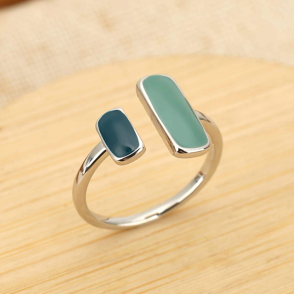 Turquoise stone silver ring "Romantic Dinner" – Elegant & refined