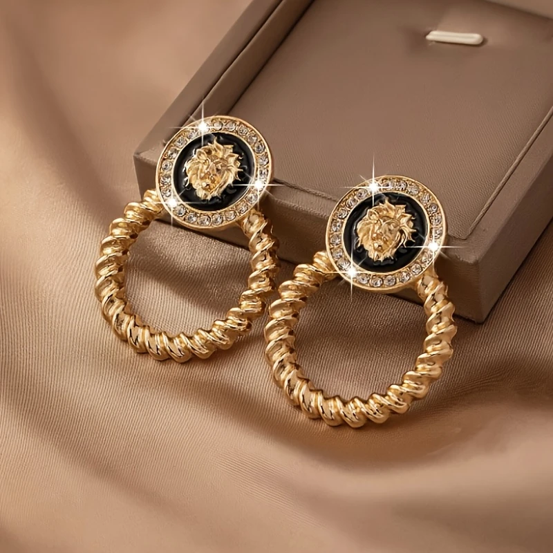 Bright golden hoop earrings "Cocktail Hour" – Elegant & refined