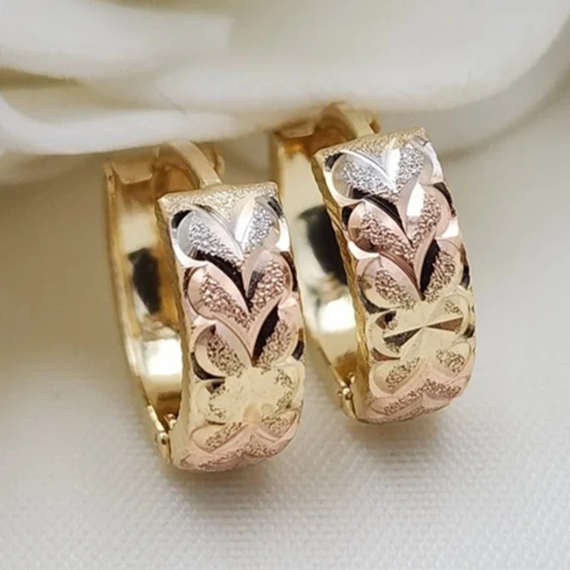 Colorful golden heart hoop earrings "Cocktail Hour" – Elegant & vibrant