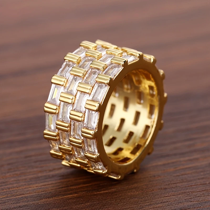 Layered gold zirconia ring "Cocktail Hour" – Elegant & refined