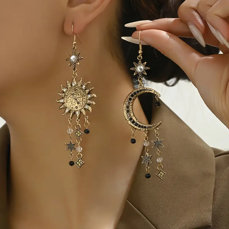 Dangling sun and moon earrings "Sunset Soirée" – Timeless & chic