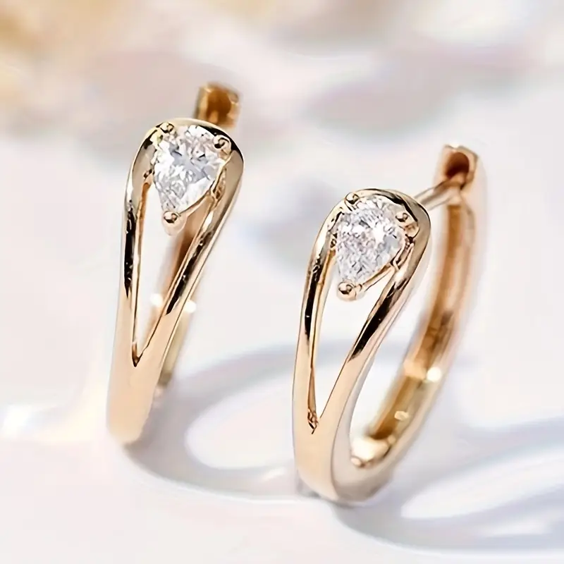 Golden drop earrings "Cocktail Hour" – Elegant & refined