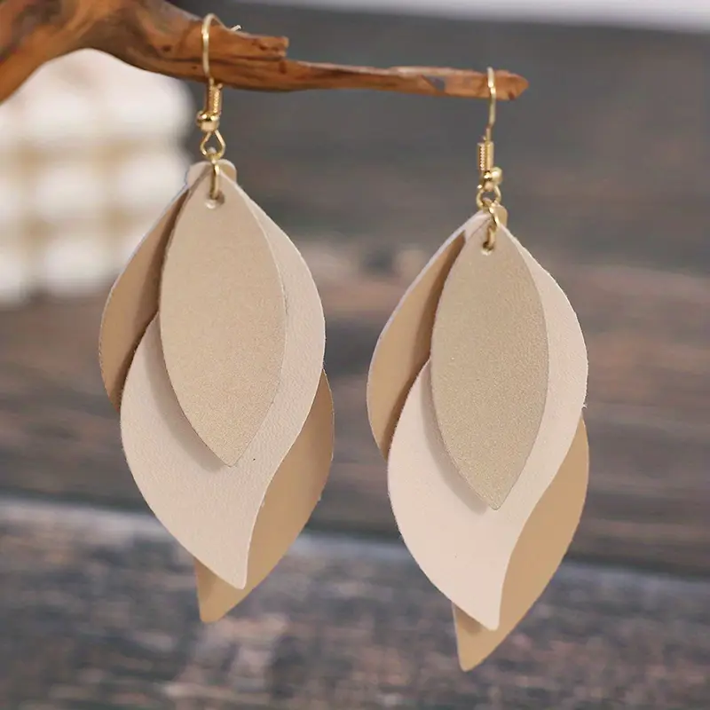 Layered leaf earrings "Garden Party" – Natural & stylish