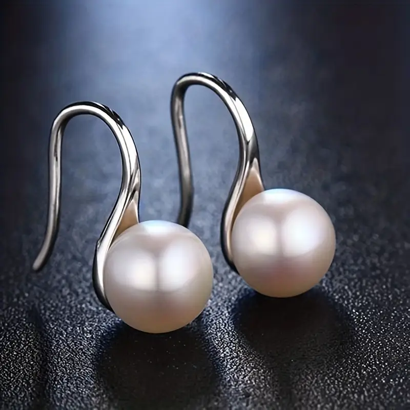 Silver pearl drop earrings "Cocktail Hour" – Elegant & refined