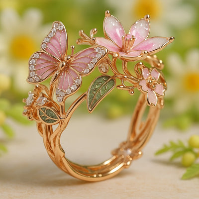 Bright Butterfly Zirconia Ring "Garden Party" – Elegant & refined