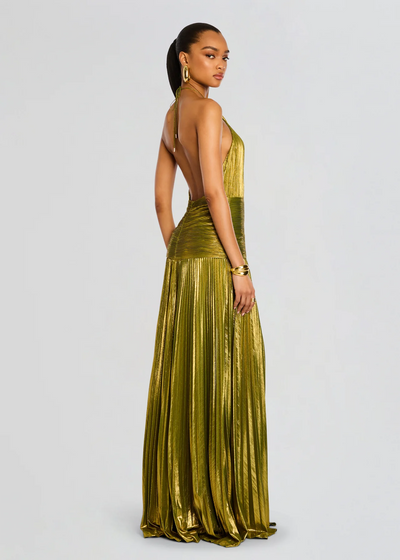 Silk dress "Morning Coffee" – Elegant & refined