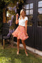 Orange with floral print