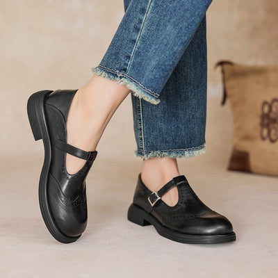 Leather mary janes "Cocktail Hour" – Elegant & refined
