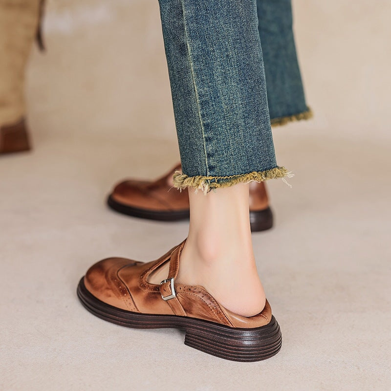 Leather mary janes "Cocktail Hour" – Elegant & refined