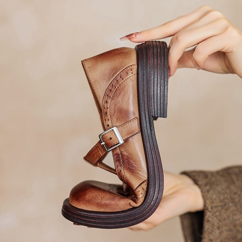 Leather mary janes "Cocktail Hour" – Elegant & refined