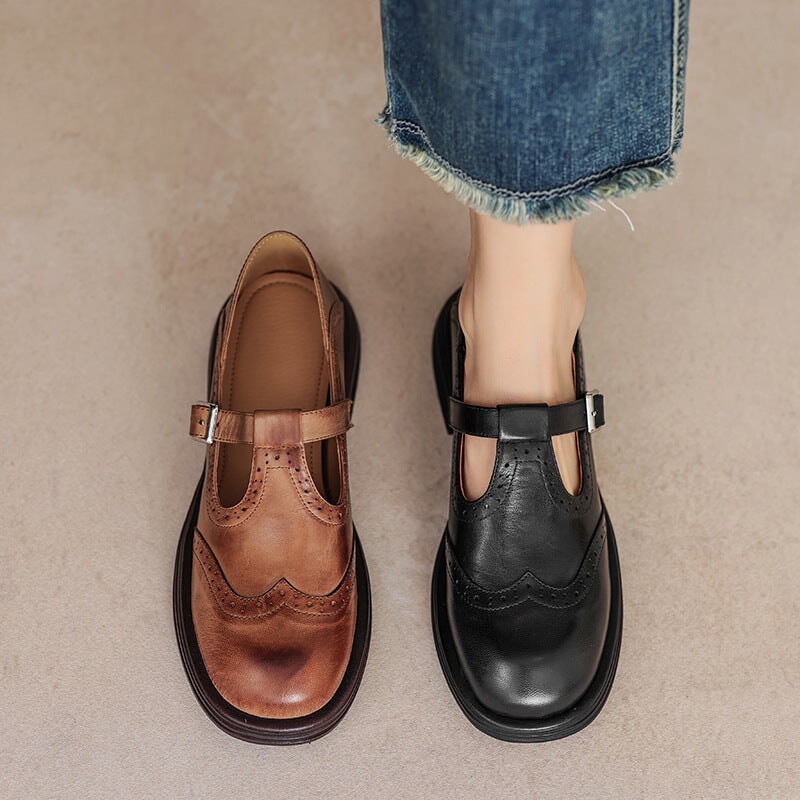 Leather mary janes "Cocktail Hour" – Elegant & refined