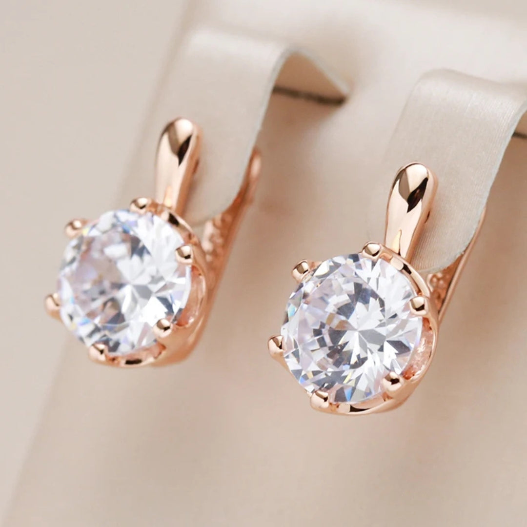 Elegant rounded white earrings "Cocktail Hour" – Chic & casual