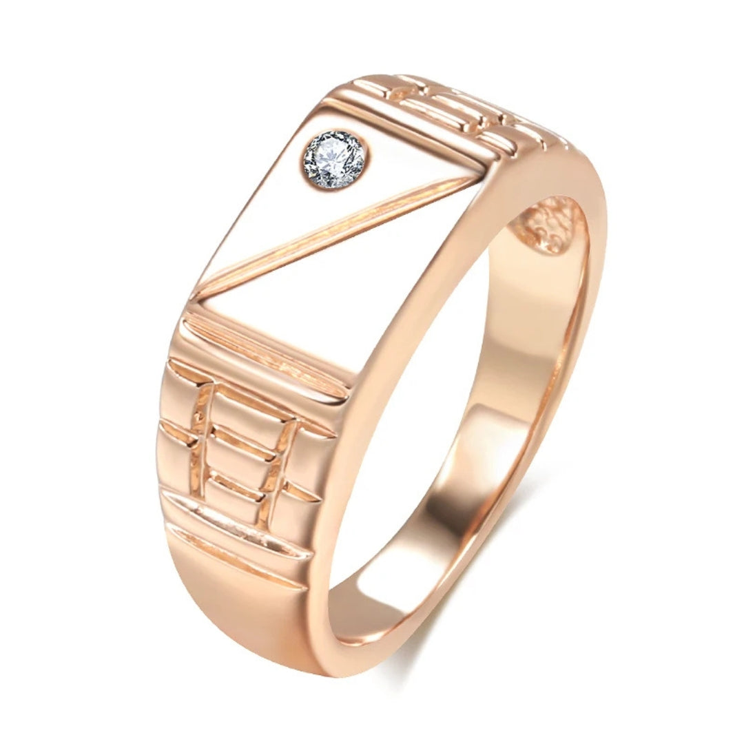 Elegant gold seal bright ring