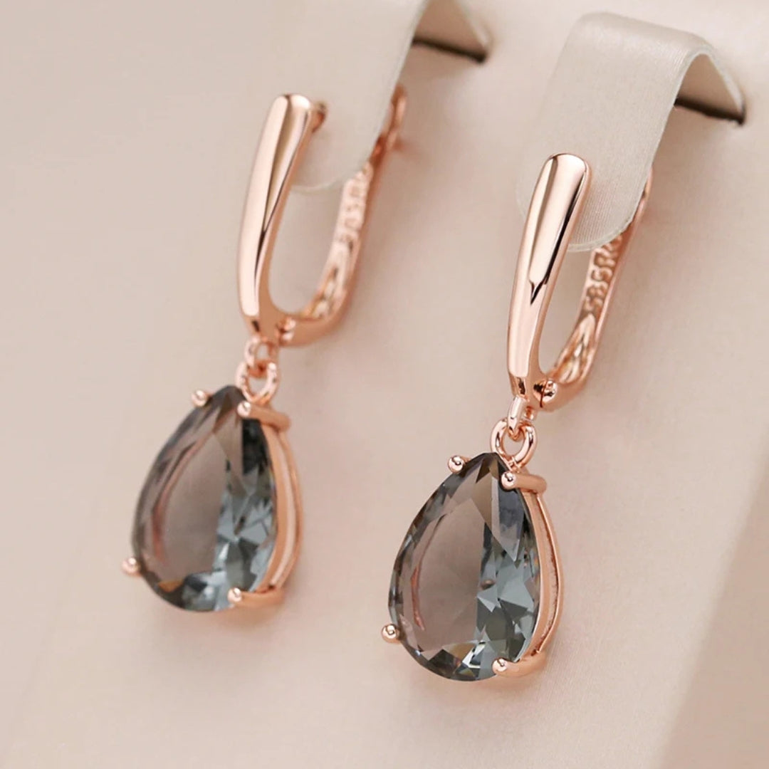 Dark green earrings "Cocktail Hour" – Elegant & refined