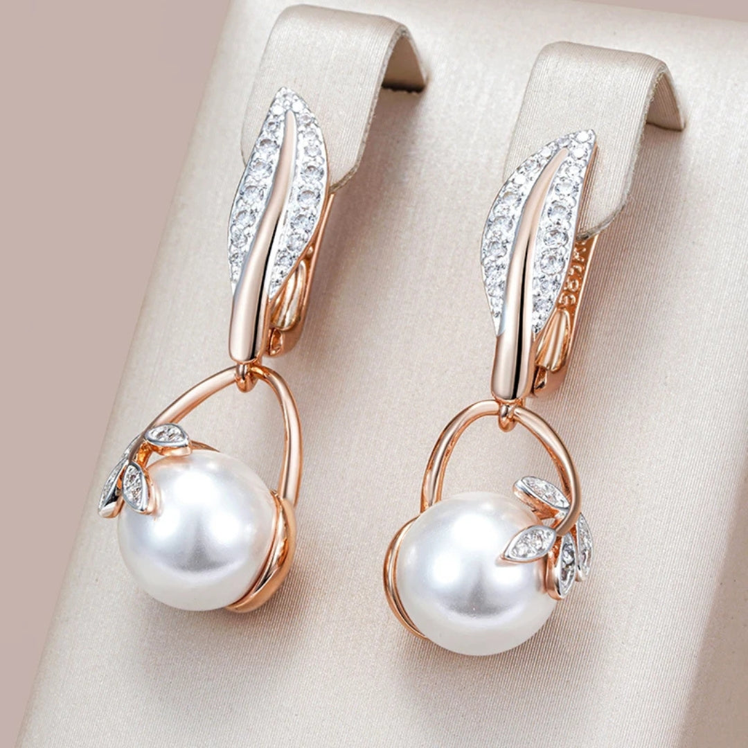 Bright gold earrings "Cocktail Hour" – Elegant & refined
