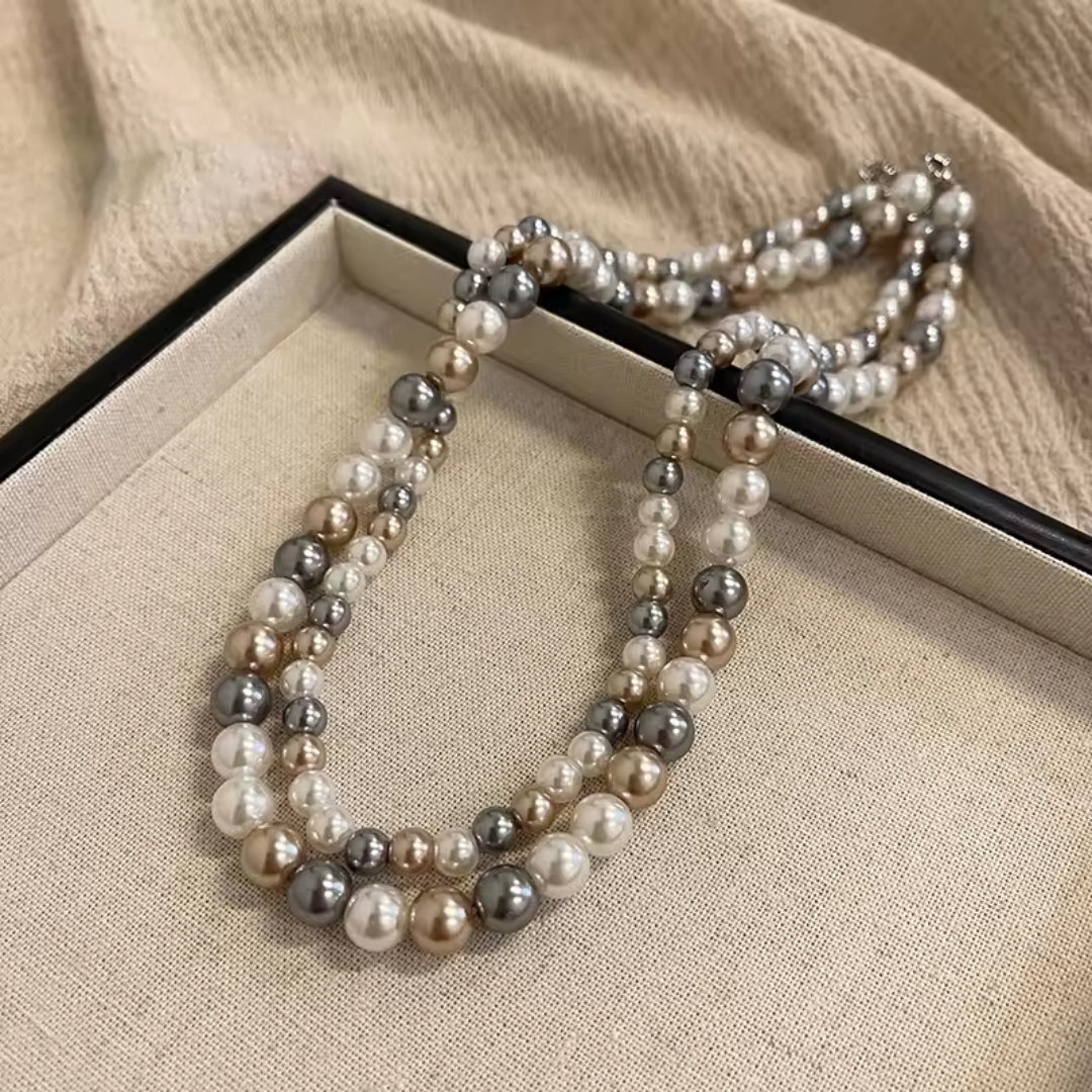 Black & White Pearl Necklace "Cocktail Hour" – Elegant & refined