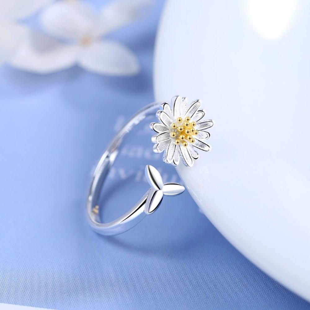 Silver adjustable sunflower ring "Sunday Picnic" – Joyful & polished