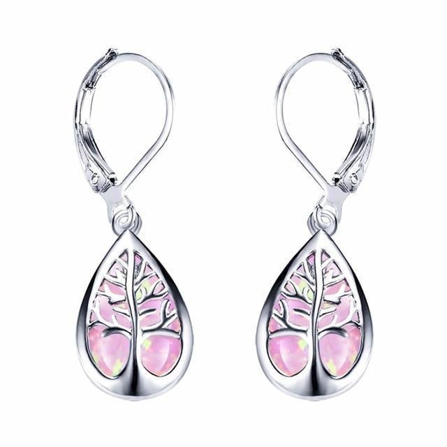 Opal and silver earrings "Garden Party" – Elegant & refined