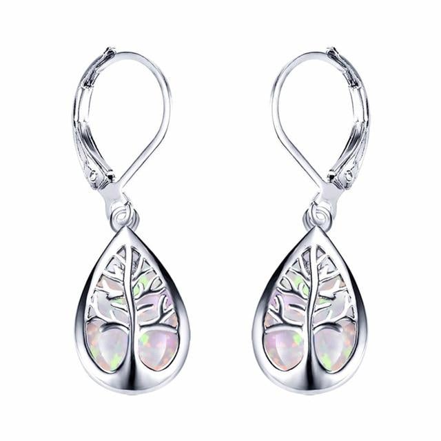 Opal and silver earrings "Garden Party" – Elegant & refined