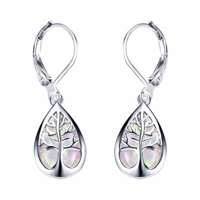Opal and silver earrings "Garden Party" – Elegant & refined