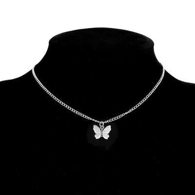 Silver and gold plated butterfly necklace "Cocktail Hour" – Elegant & refined