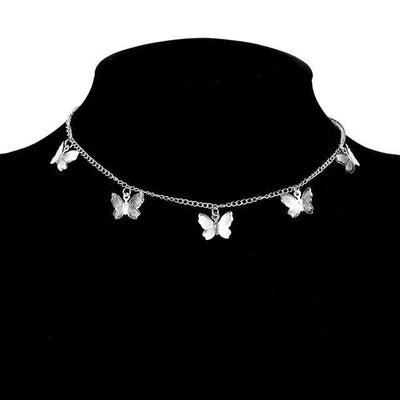 Silver and gold plated butterfly necklace "Cocktail Hour" – Elegant & refined