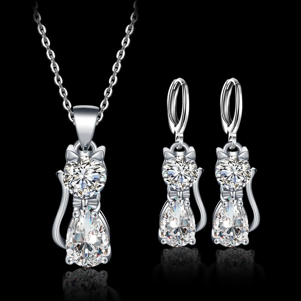 Sterling silver necklace and earrings "Sunday Picnic" – Joyful & polished