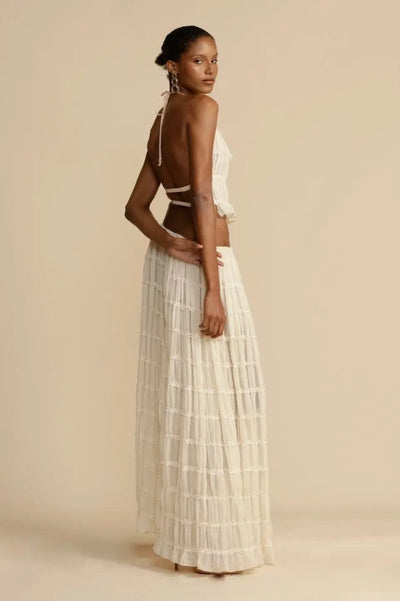 Silk ensemble "Morning Coffee" – Elegant & refined