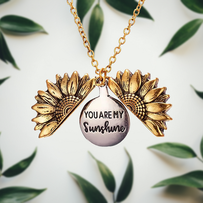 Silver sunflower pendant
